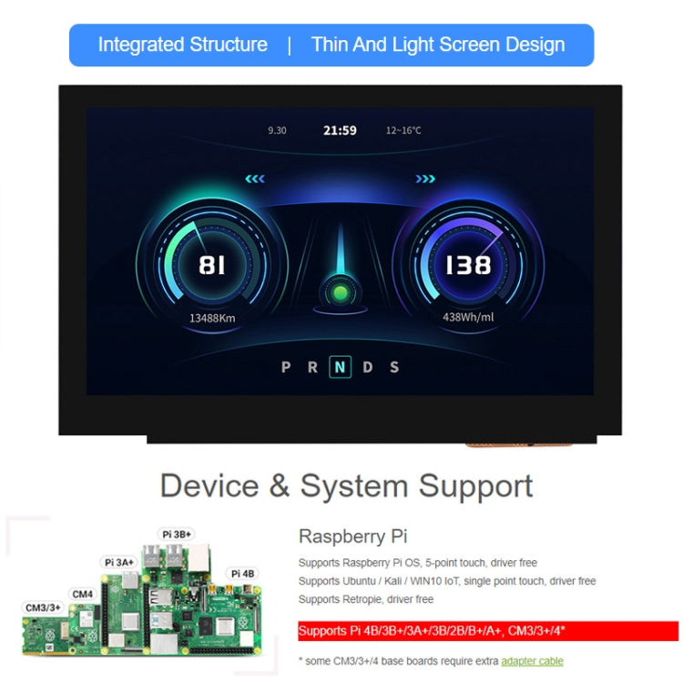 Display Waveshare DSI 5 pollici 800x480 pixel IPS