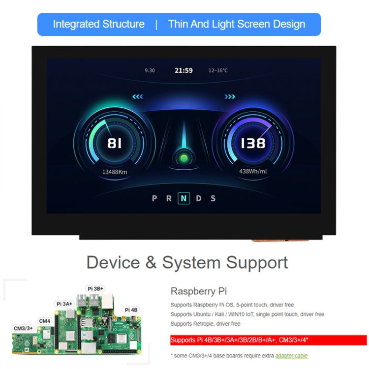 Display IPS Waveshare 4,3 pollici 800x480 pixel DSI