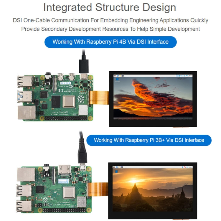 Display IPS Waveshare 4,3 pollici 800x480 pixel DSI