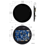Display touch rotondo DSI 3,4" 800x800 IPS 10 punti