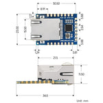 Waveshare UART TO ETH (B) TTL UART to mini Ethernet module, UART TO ETH (B)