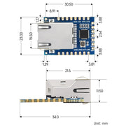 Waveshare UART TO ETH (B) TTL UART to mini Ethernet module, UART TO ETH (B)