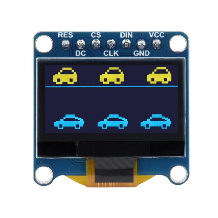 Modulo display OLED Waveshare da 0,96 pollici, risoluzione 128×64, comunicazione SPI/I2C, 0.96 inch OLED (C Yellow Blue), 0.96 inch OLED (D White), 0.96 inch OLED (E Blue)
