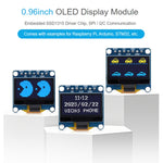 Modulo display OLED 0,96" 128x64 SPI/I2C Waveshare