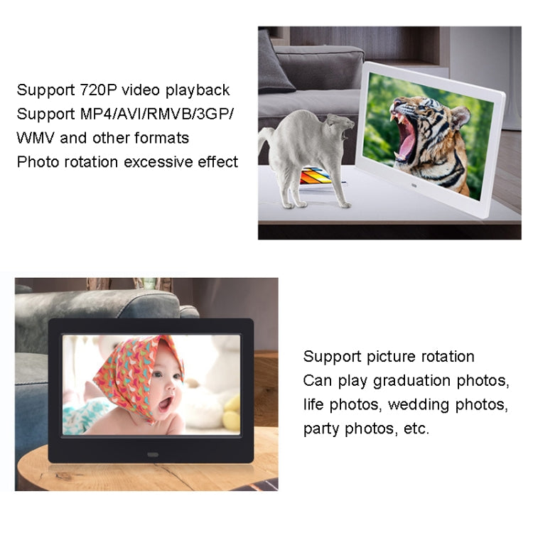 Cornice digitale LED 7 pollici con riproduzione video e foto