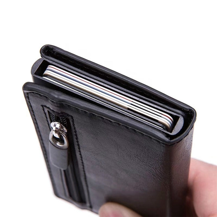 Borsa magnetica RFID Pacchetto carta di credito pop-up automatico in alluminio multifunzionale