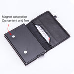 Borsa magnetica RFID Pacchetto carta di credito pop-up automatico in alluminio multifunzionale