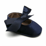 Scarpe da principessa per primi camminatori in pelle PU con lacci e fiocco per bambina, 11cm, 12cm, 13cm