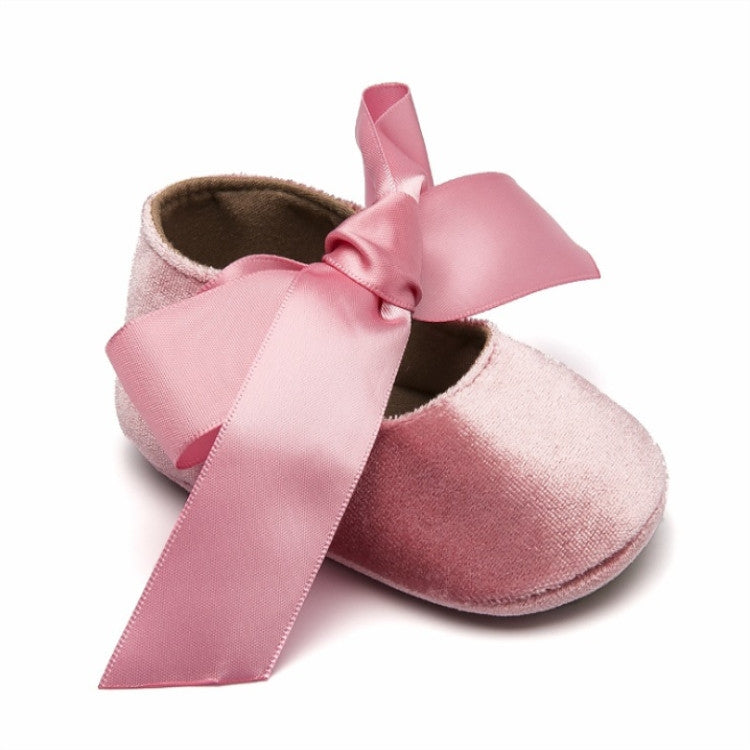 Scarpe da principessa per primi camminatori in pelle PU con lacci e fiocco per bambina, 11cm, 12cm, 13cm