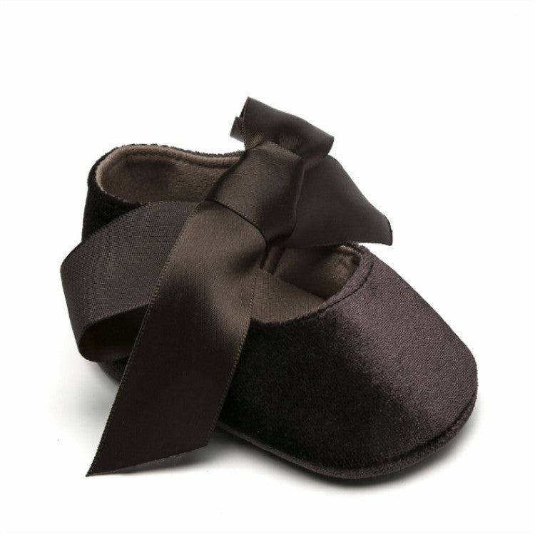 Scarpe da principessa per primi camminatori in pelle PU con lacci e fiocco per bambina, 11cm, 12cm, 13cm
