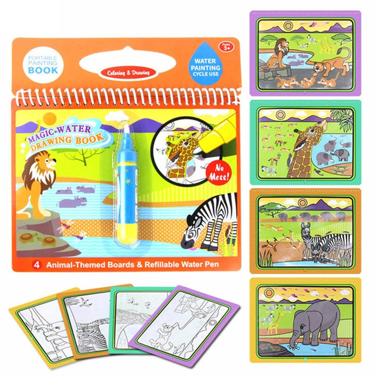 Libro da disegno sull'acqua Libro da colorare Doodle e tavolo da disegno per pittura con penna magica per giocattoli per bambini Regalo di compleanno