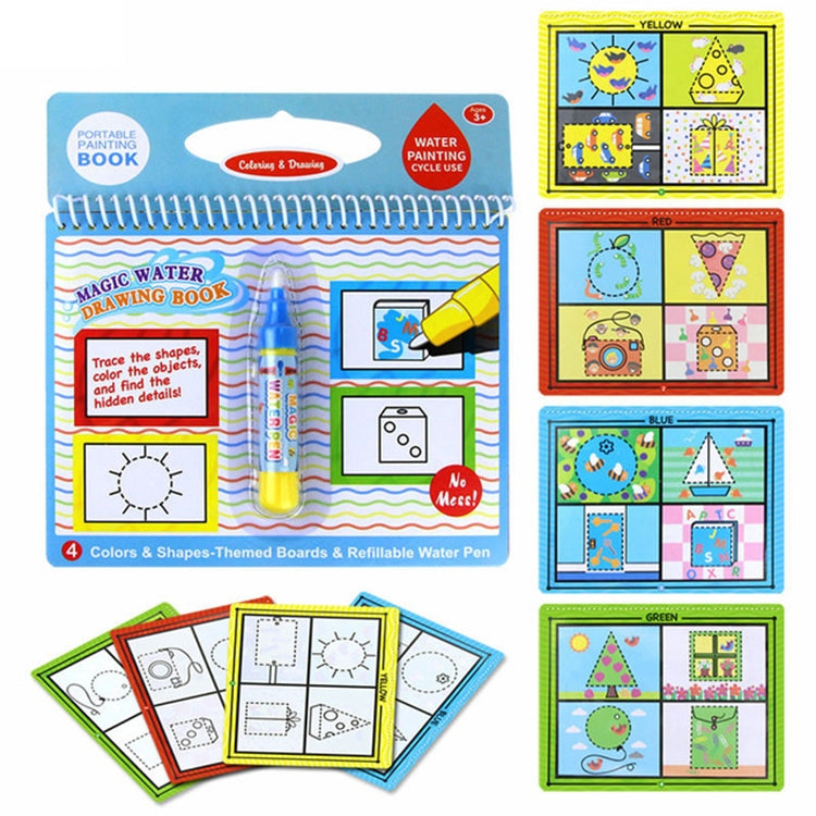 Libro da disegno sull'acqua Libro da colorare Doodle e tavolo da disegno per pittura con penna magica per giocattoli per bambini Regalo di compleanno