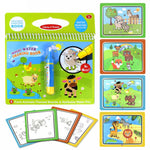 Libro da disegno sull'acqua Libro da colorare Doodle e tavolo da disegno per pittura con penna magica per giocattoli per bambini Regalo di compleanno