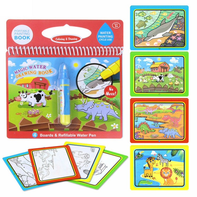 Libro da disegno sull'acqua Libro da colorare Doodle e tavolo da disegno per pittura con penna magica per giocattoli per bambini Regalo di compleanno