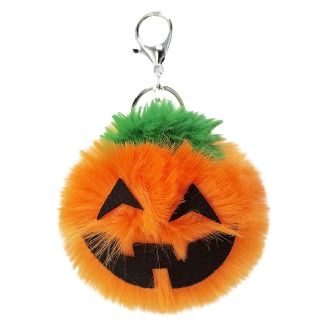 3 pezzi portachiavi in peluche a forma di zucca, auto di moda, portachiavi di Halloween, regalo per feste, Pumpkin Shape