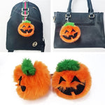 3 pezzi portachiavi in peluche a forma di zucca, auto di moda, portachiavi di Halloween, regalo per feste, Pumpkin Shape