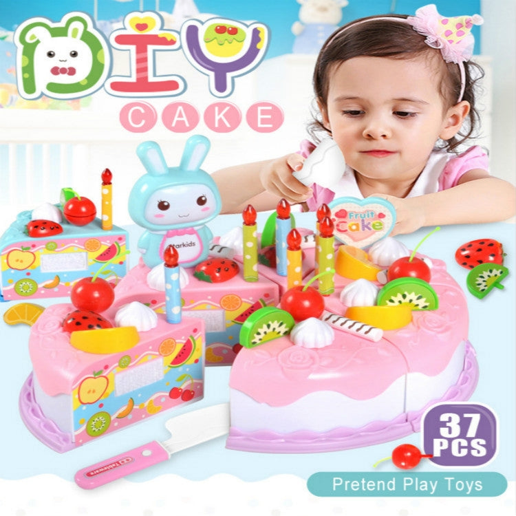 Giocattoli da cucina Torta Cibo Fai da te Giochi di finzione Taglio di frutta Giocattoli di compleanno per bambini Regalo per bambini