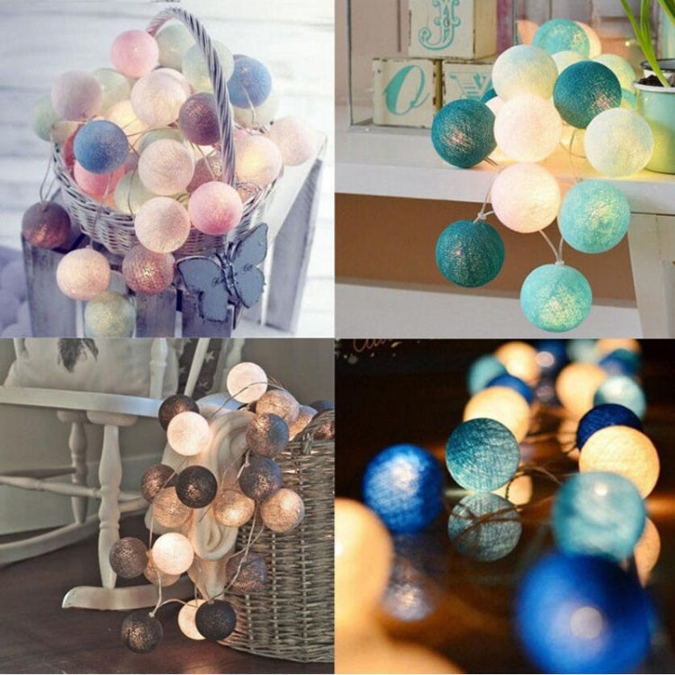 3M 20 LED Batuffolo di cotone Luce Stringa Vacanza Matrimonio Festa di Natale Camera da letto Fata Luci Decorazione ghirlanda di luci a LED per esterni, USB, Battery, EU Plug