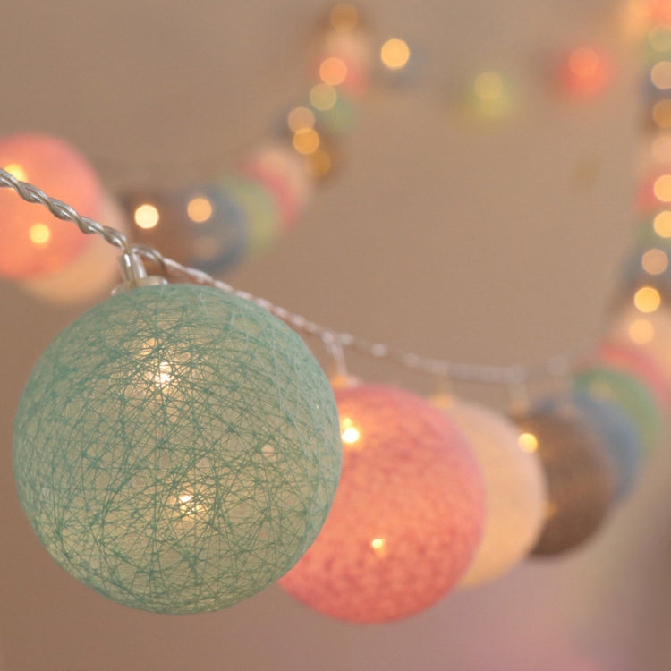 3M 20 LED Batuffolo di cotone Luce Stringa Vacanza Matrimonio Festa di Natale Camera da letto Fata Luci Decorazione ghirlanda di luci a LED per esterni, USB, Battery, EU Plug