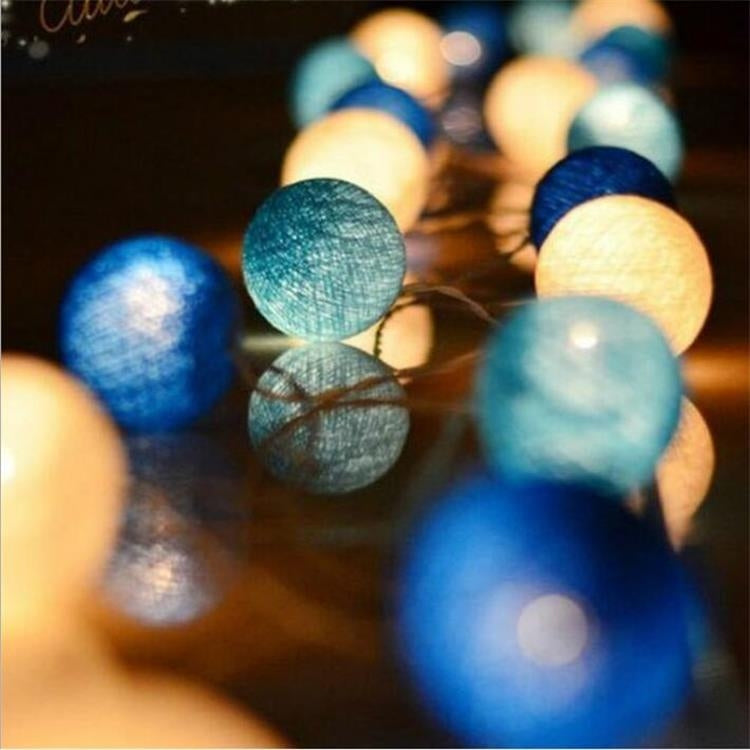 3M 20 LED Batuffolo di cotone Luce Stringa Vacanza Matrimonio Festa di Natale Camera da letto Fata Luci Decorazione ghirlanda di luci a LED per esterni, USB, Battery, EU Plug