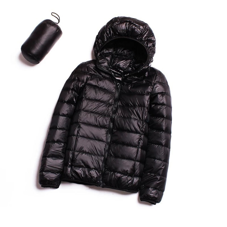 Parka con cappuccio in piumino d'anatra bianco ultra leggero casual da donna Autunno Inverno caldo cappotto con cappuccio, M, L, XL