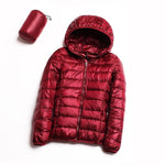 Parka con cappuccio in piumino d'anatra bianco ultra leggero casual da donna Autunno Inverno caldo cappotto con cappuccio, M, L, XL