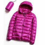 Parka con cappuccio in piumino d'anatra bianco ultra leggero casual da donna Autunno Inverno caldo cappotto con cappuccio, M, L, XL