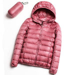 Parka con cappuccio in piumino d'anatra bianco ultra leggero casual da donna Autunno Inverno caldo cappotto con cappuccio, XXL, XXXL, XXXXL