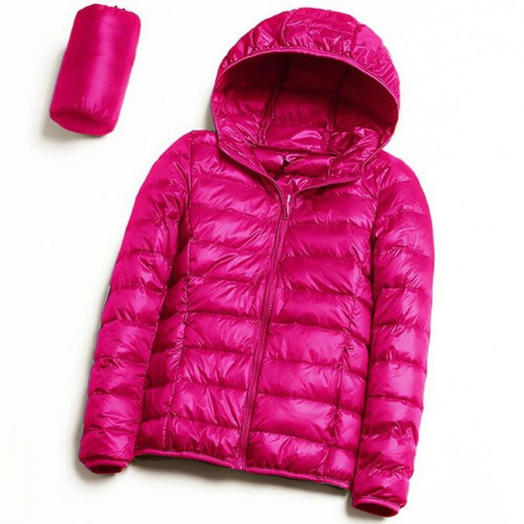 Parka con cappuccio in piumino d'anatra bianco ultra leggero casual da donna Autunno Inverno caldo cappotto con cappuccio, XXL, XXXL, XXXXL