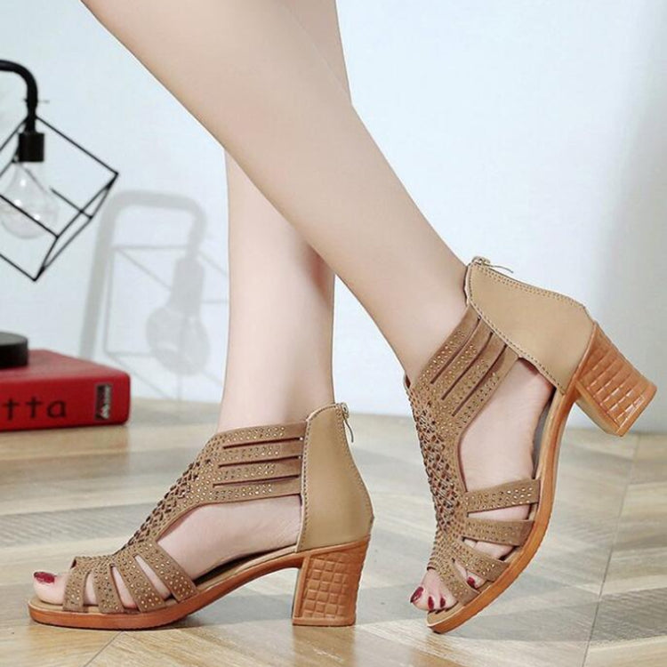 Sandali con zeppa con punta aperta e cristalli scavati, 35, 36, 37, 38, 39, 40