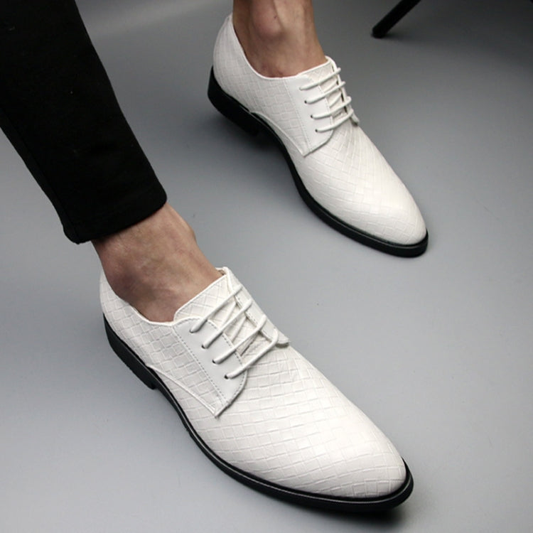Scarpe eleganti da uomo d'affari Scarpe in pelle di coccodrillo Scarpe casual Brock con strisce a punta, 38, 39, 40, 41, 42, 43