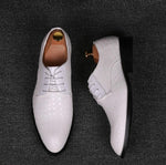 Scarpe eleganti da uomo d'affari Scarpe in pelle di coccodrillo Scarpe casual Brock con strisce a punta, 44, 45, 46, 47