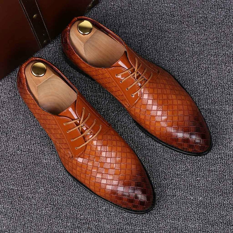 Scarpe eleganti da uomo d'affari Scarpe in pelle di coccodrillo Scarpe casual Brock con strisce a punta, 44, 45, 46, 47