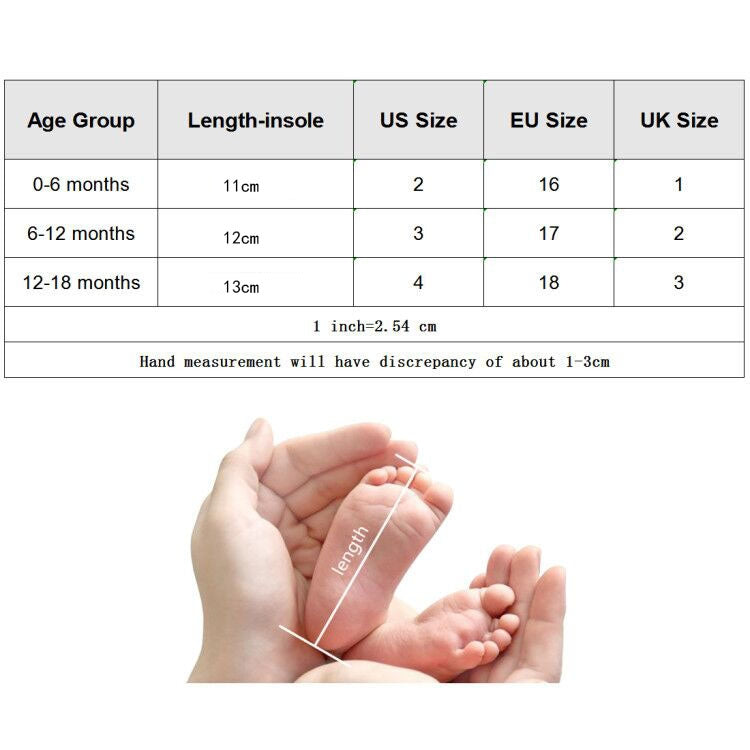 Scarpe antiscivolo con suola morbida per la cura dei piedi dei neonati Scarpe per bambini da 0 a 1 anno, Inner Length 11cm, Inner Length 12cm, Inner Length 13cm