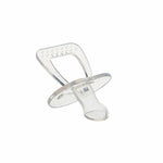Ciuccio trasparente con pollice a testa tonda in silicone pieno per prodotti per bambini, Thumb, Round Head