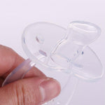 Ciuccio trasparente con pollice a testa tonda in silicone pieno per prodotti per bambini, Thumb, Round Head