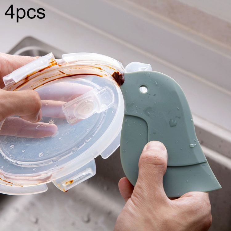 Gadget da cucina con raschietto morbido a forma di pinguino da 4 pezzi
