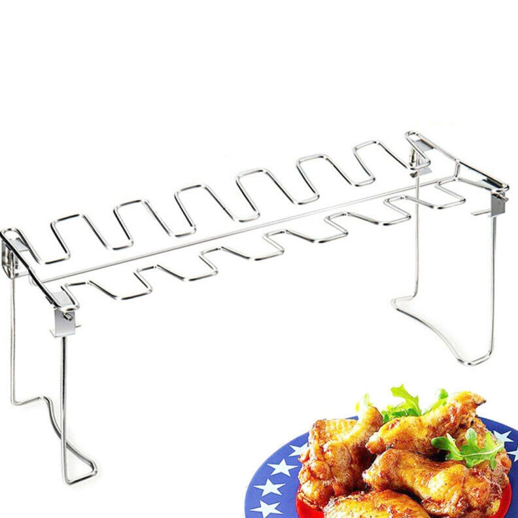 Griglia per barbecue con coscia di pollo in acciaio inossidabile con vaschetta raccogligocce, Barbecue Rack