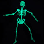 Scheletro luminoso Puntelli per attività di Halloween Bar Forniture per la decorazione della casa stregata Scheletro fluorescente, Small（35cm), Medium(90cm), Large(150cm)