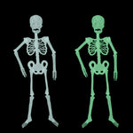 Scheletro luminoso Puntelli per attività di Halloween Bar Forniture per la decorazione della casa stregata Scheletro fluorescente, Small（35cm), Medium(90cm), Large(150cm)