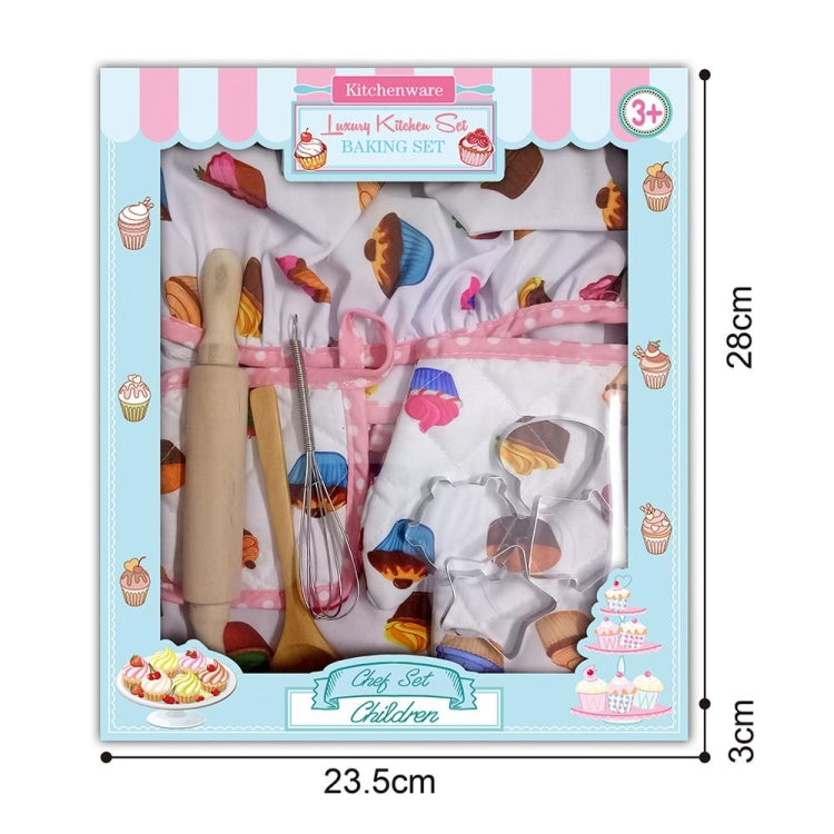 11 pezzi/set kit da cucina per bambini, costume da chef, gioco di ruolo, grembiule, cappello, guanti, set per bambini, 11 PCS / Set Chef Set