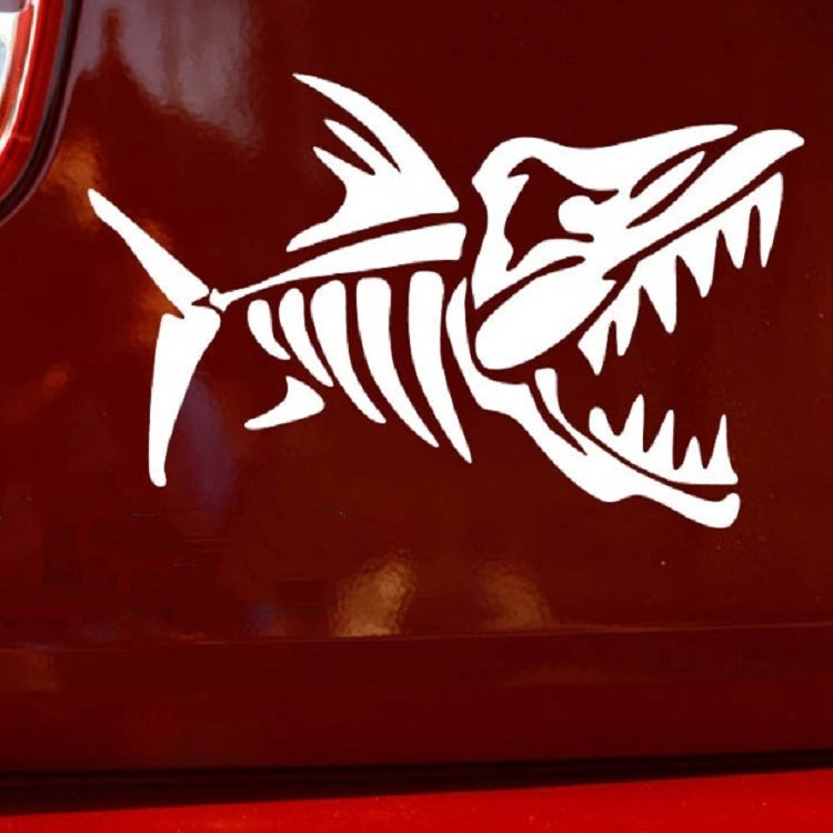 Adesivo per auto da 10 pezzi Adesivo per il corpo della personalità dei cartoni animati con bastoncini di fiori che tirano bastoncini di fiori, Fish Bone