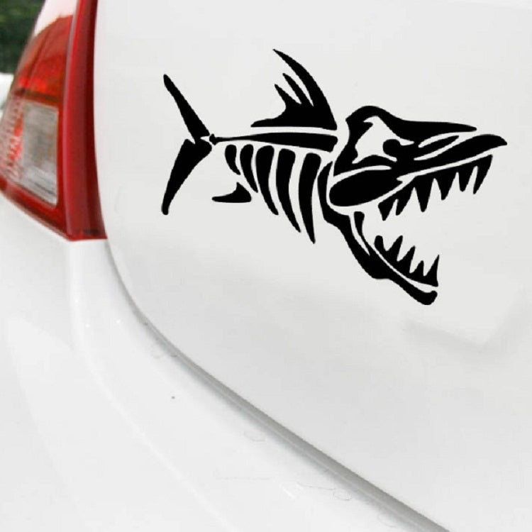 Adesivo per auto da 10 pezzi Adesivo per il corpo della personalità dei cartoni animati con bastoncini di fiori che tirano bastoncini di fiori, Fish Bone