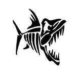Adesivo per auto da 10 pezzi Adesivo per il corpo della personalità dei cartoni animati con bastoncini di fiori che tirano bastoncini di fiori, Fish Bone