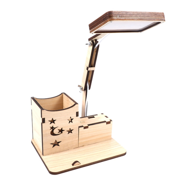 Lampada da tavolo multifunzionale in legno con portapenne USB touch Lampada da lettura per ricarica da tavolo per studenti Lampada da tavolo per protezione degli occhi a LED, USB Plug-in without Battery, USB Charging Built-in Battery