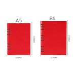 Blocco note aziendale, quaderno interno sostituibile, diario ispessito, fogli sciolti, A5 Black, A5 Pink, A5 Red, A5 Blue, A5 Orange, B5 Black, B5 Red, B5 Brown