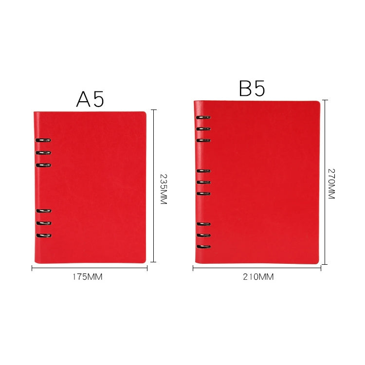 Blocco note aziendale, quaderno interno sostituibile, diario ispessito, fogli sciolti, A5 Black, A5 Pink, A5 Red, A5 Blue, A5 Orange, B5 Black, B5 Red, B5 Brown