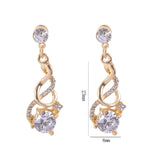 Set di gioielli in cristallo con zirconi per matrimonio alla moda per le donne