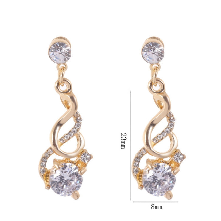 Set di gioielli in cristallo con zirconi per matrimonio alla moda per le donne