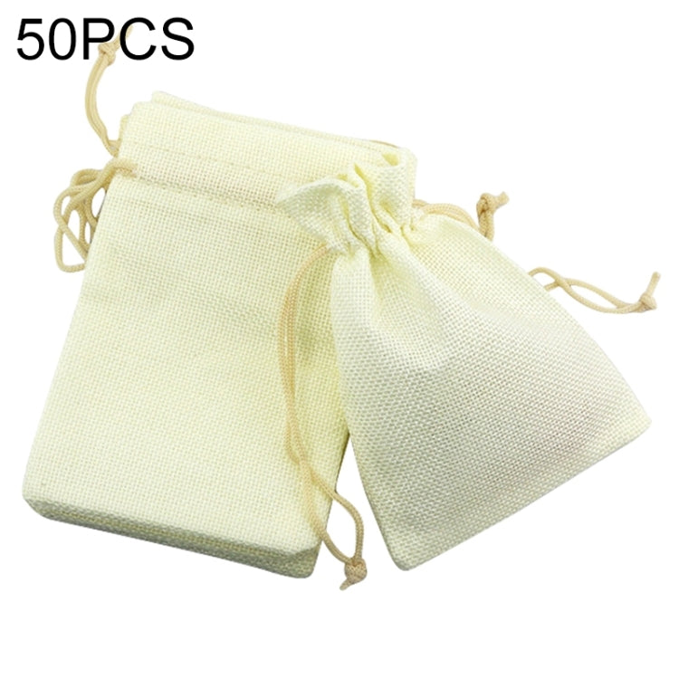50 sacchetti regalo multiformato in lino di iuta con coulisse, per matrimoni, compleanni, feste, sacchetti regalo con coulisse, 7x9cm